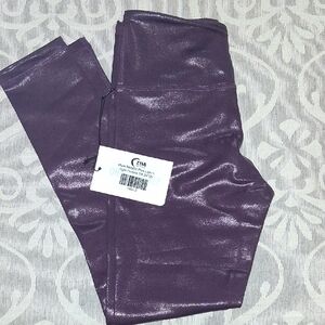 ZYIA Purple Shiny Leggings